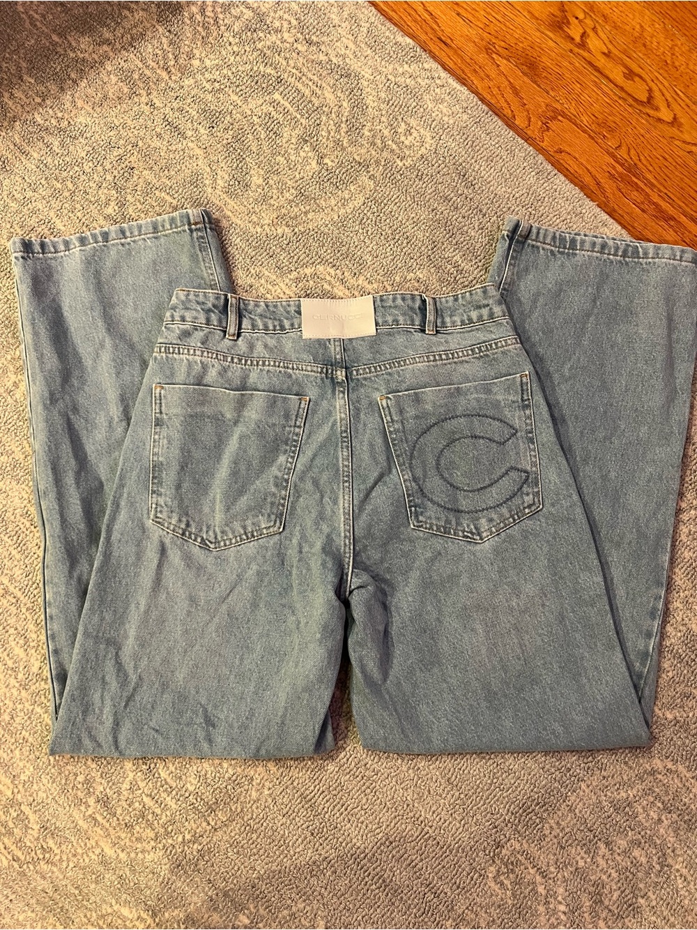Cernucci Light Blue Men's Straight-Leg Jeans